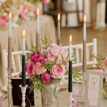 6 PCS Scented Taper Candlesticks 10 Inch Bluebell Scented Candle Aromatherapy Candles Gift Set Gradi...