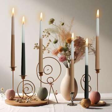 6 PCS Scented Taper Candlesticks 10 Inch Bluebell Scented Candle Aromatherapy Candles Gift Set Gradient Colored Candles for Home Decor Kitchen Decor Wedding Decorations