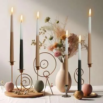 6 PCS Scented Taper Candlesticks 10 Inch Bluebell Scented Candle Aromatherapy Candles Gift Set Gradient Colored Candles for Home Decor Kitchen Decor Wedding Decorations