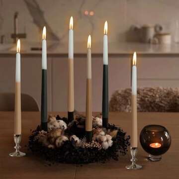 6 PCS Scented Taper Candlesticks 10 Inch Bluebell Scented Candle Aromatherapy Candles Gift Set Gradient Colored Candles for Home Decor Kitchen Decor Wedding Decorations