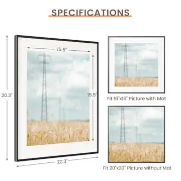 Elegant Fun Memories 20x20 Black Frame for Every Occasion