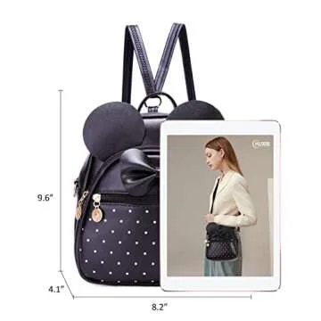 KL928 Girls Bowknot Polka Dot Cute Mini Backpack - Perfect Daypacks for Young Fashionistas