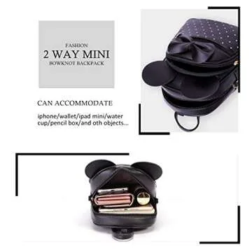 Stylish Girls Bowknot Mini Backpack for Everyday Use