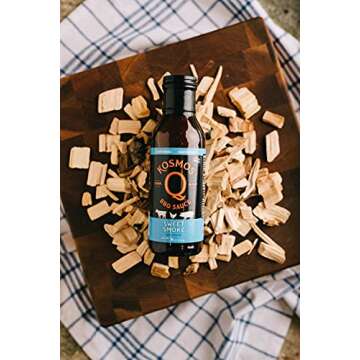 Kosmos Q Sweet Smoke BBQ Sauce - 15.5 Oz Bottle for BBQ & Marinades w/Sweet & Smoky Flavor - Thick Barbecue Sauce for Tender & Juicy Meat (Sweet Smoke)