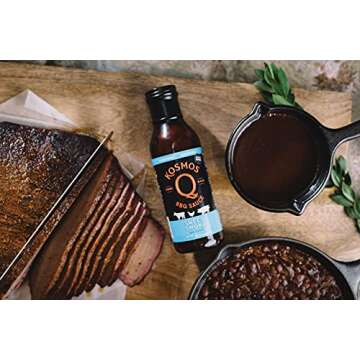Kosmos Q Sweet Smoke BBQ Sauce - 15.5 Oz Bottle for BBQ & Marinades w/Sweet & Smoky Flavor - Thick Barbecue Sauce for Tender & Juicy Meat (Sweet Smoke)