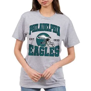 Junk Food Clothing x NFL - Philadelphia Eagles - Team Helmet - Unisex Adult Short Sleeve Fan T-Shirt...