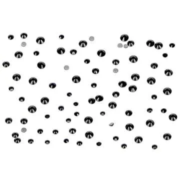 Bymitel 7200 Pieces 6 Mixed Sizes Glue Fix on Glass Rhinestones Round Crystal Gems Flatback for DIY Jewelry Making with one Picking Pen(Mix: SS3-SS10/7200PCS, Black)