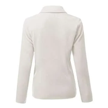 DOUBLJU Soft Polar Fleece Jacket Full Zip Long Sleeve with Side Pocket Casual Basic Lightweight Coat for Women with Plus Size