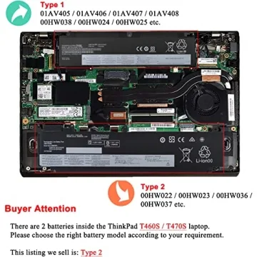 00HW022 Battery for Lenovo ThinkPad T460S T470S Series