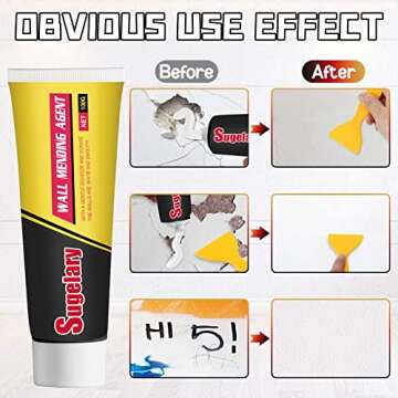 Spackle Wall Repair Kit with Scraper, Self-Adhesive Non-Toxic Dry Wall Repair Kit, Wall Mending Agent Quick, and Easy Solution to Fill The Holes for Home Wall