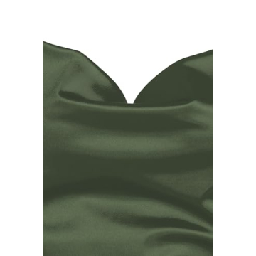 Satin Cowl Neck Mini Dress - Women's XS Army Green
