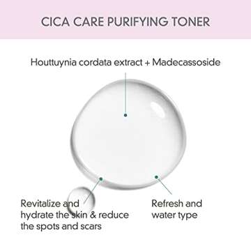 [Rovectin] CICA Care Purifying Toner - Soothing Facial Toner for Sensitive and Irritated Skin with H...