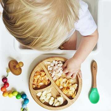 Avanchy Organic Bamboo Baby Gift Set - Bowl & Plate Bundle