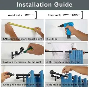 Double Curtain Rods 72-144 Inches, Matte Black Double Drapery Rod with Round Finials, Decorative Double Window Rod, 1-Inch Front and 5/8 Inch Back Telescoping Double Rod Curtain Rod