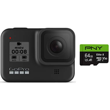 GoPro HERO8 Black + 64GB microSDHC Card Action Bundle