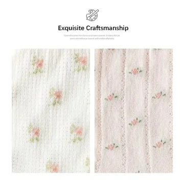 Breathable Women's Ankle Socks with Floral Design for Comfort