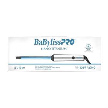 BaBylissPRO Nano Titanium Curling Wand for Perfect Curls