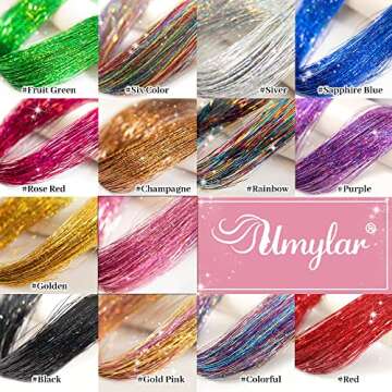 Sparkling Hair Tinsel Extensions for Fun Festivals