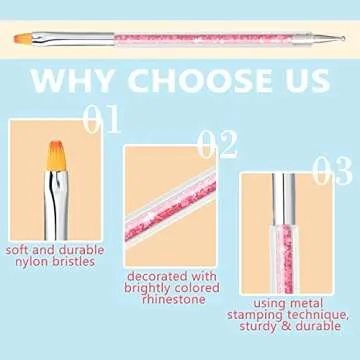 TEOYALL Nail Art Brush Set for Creative Nail Designs