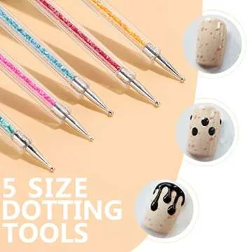 TEOYALL Nail Art Brush Set for Creative Nail Designs