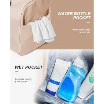 Gym Bag Womens Mens with Shoes Compartment and Wet Pocket Travel Duffel Bag for Women for Plane Sport Gym Tote Bags Swimming Yoga Waterproof Weekend Overnight Bag Carry on Bag Hospital Holdalls