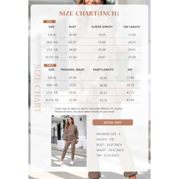 Cutiefox Women's Fall Winter 2 Piece Outfits Long Sleeve Tops and High Waist Jogger Pants Sweatsuits Lounge Sets Gray S