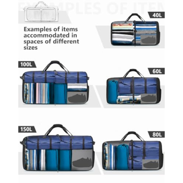 Gonex 100L Large Foldable Travel Duffle Bag Black