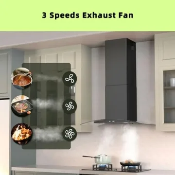 FIREGAS 30" Wall Mount Range Hood with Charcoal Filters