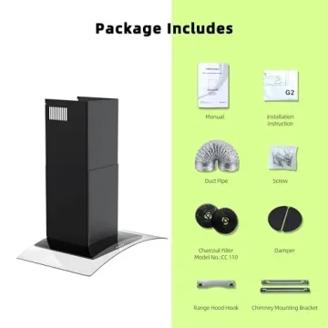 FIREGAS 30" Wall Mount Range Hood with Charcoal Filters