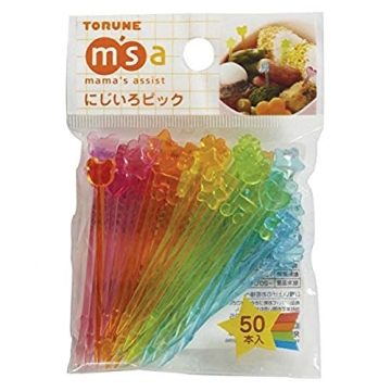 Torune Rainbow Stackable Bento Picks - Fun Shapes for Meals