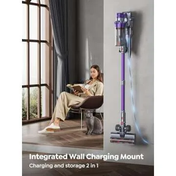 Cordless Vacuum Cleaner with 60 Mins Runtime and Auto Mode