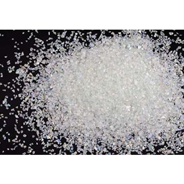 Crushed Glass Irregular Metallic Chips Sprinkles Chunky Glitter Transparency AB 100g 2-4mm for Nail ...