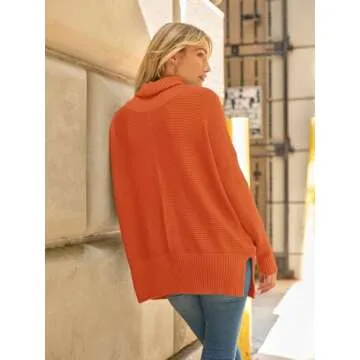 Stylish LILLUSORY Women's Oversized Turtleneck Sweater