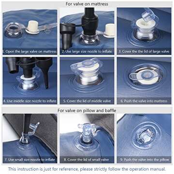 HAITRAL Car Bed, Camping Mattress for Car Sleeping Bed, Travel Inflatable Mattress Air Bed for Car Universal SUV Extended with Two Air Pillows