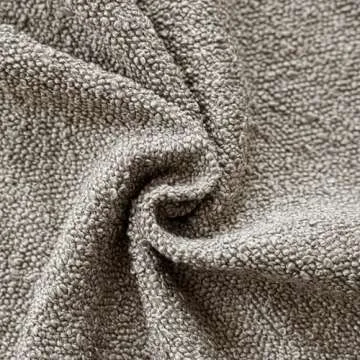 Foindtower Pack of 2 Textured Boucle Throw Pillow Covers Accent Solid Pillow Cases Cozy Soft Decorative Couch Cushion Case for Chair Sofa Bedroom Living Room Home Decor 18x18 Inch Light Taupe