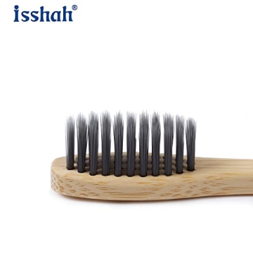 Eco-Friendly Bamboo Charcoal Toothbrushes - 12 Count