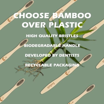Eco-Friendly Bamboo Charcoal Toothbrushes - 12 Count