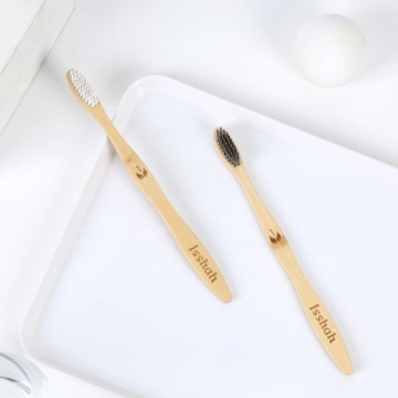 Eco-Friendly Bamboo Charcoal Toothbrushes - 12 Count