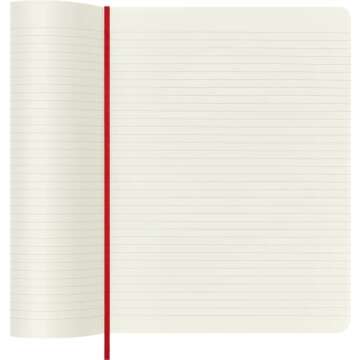 Moleskine Classic Notebook, Soft Cover, XL (7.5" x 9.5") Ruled/Lined, Scarlet Red, 192 Pages