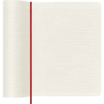 Moleskine Classic Notebook, Soft Cover, XL (7.5" x 9.5") Ruled/Lined, Scarlet Red, 192 Pages