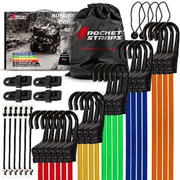 Heavy Duty Rocket Straps Bungee Cords Set - Versatile & Reliable