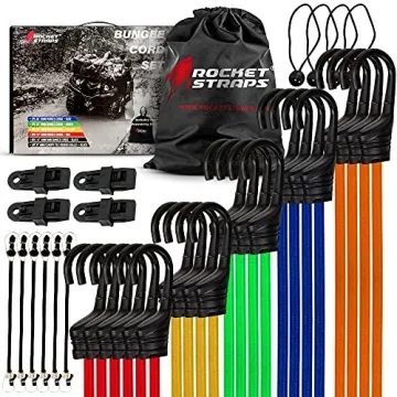 Heavy Duty Rocket Straps Bungee Cords Set - Versatile & Reliable