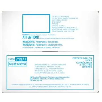 Ziploc® Freezer And Storage Bags, 1 Gallon, Box Of 250 Bags