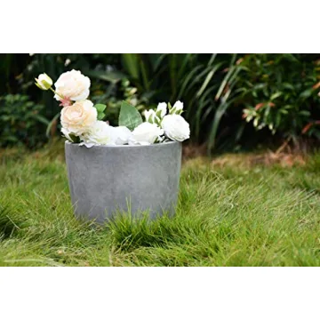 Kante 14 Inch Concrete Planter Durable Stylish Indoor Outdoor