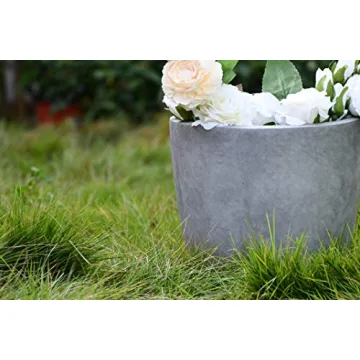 Kante 14 Inch Concrete Planter Durable Stylish Indoor Outdoor