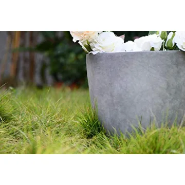 Kante 14 Inch Concrete Planter Durable Stylish Indoor Outdoor