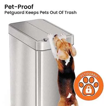 iTouchless Touchless Kitchen Trash Can - Pet-Proof & Odor-Free