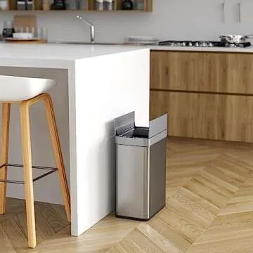 iTouchless Touchless Kitchen Trash Can - Pet-Proof & Odor-Free