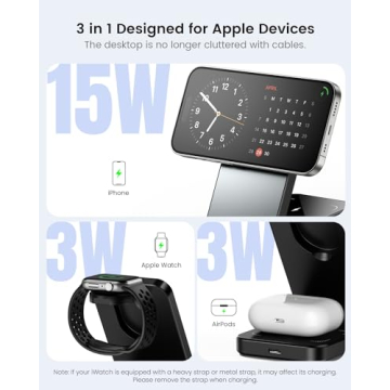 Foldable Travel Wireless Charger for Apple Devices 15W