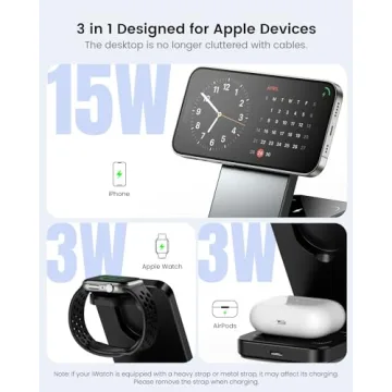 Foldable Travel Wireless Charger for Apple Devices 15W